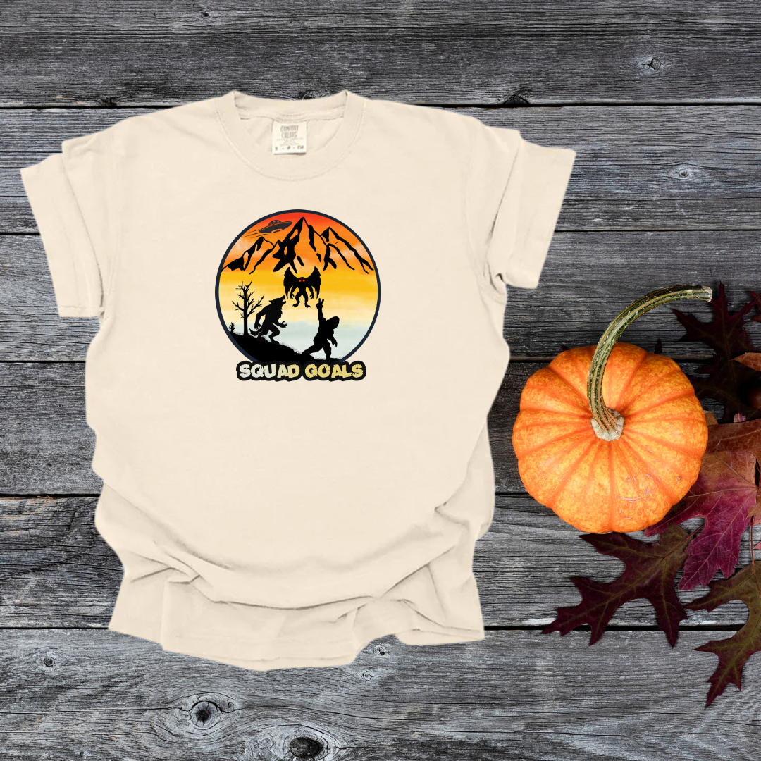 Retro Vintage Mothman Bigfoot Dogman UFO T-Shirt Comfort Colors Cryptid Tee Paranormal Lovers