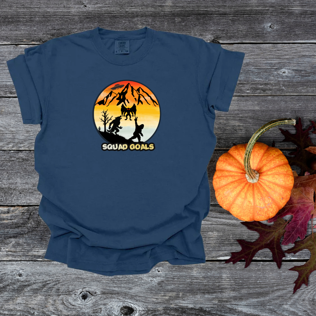 Retro Vintage Mothman Bigfoot Dogman UFO T-Shirt Comfort Colors Cryptid Tee Paranormal Lovers