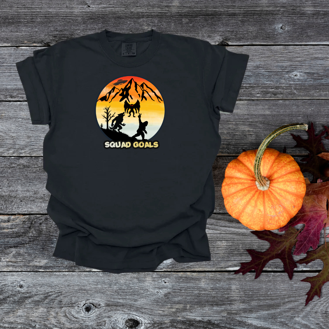 Retro Vintage Mothman Bigfoot Dogman UFO T-Shirt Comfort Colors Cryptid Tee Paranormal Lovers