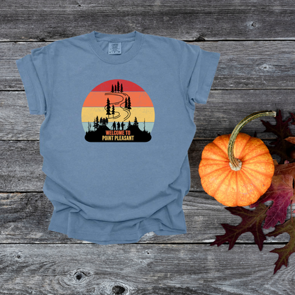 Welcome to Point Pleasant Retro Mothman T-Shirt Vintage Cryptid Mothman Paranormal Lovers Tee