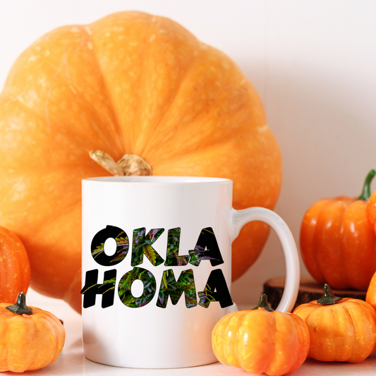 Oklahoma Cannabis Ceramic White 11oz or 15oz Coffee Mug