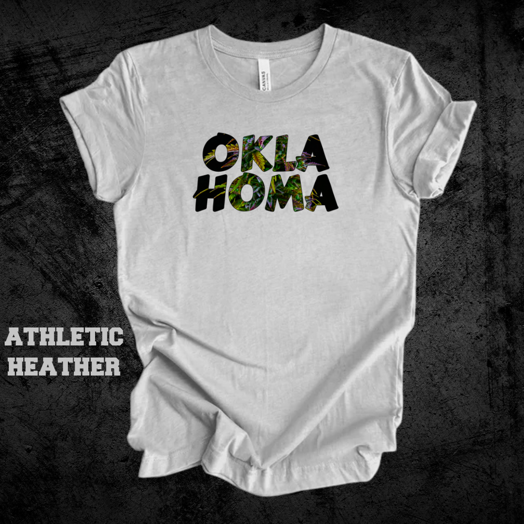 Oklahoma Cannabis Graphic Tee, Vintage Style T-Shirt, Retro Unisex Shirt, Perfect Gift for Oklahoma Lovers, Casual Wear for All Occasions