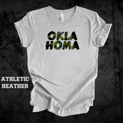 Oklahoma Cannabis Graphic Tee, Vintage Style T-Shirt, Retro Unisex Shirt, Perfect Gift for Oklahoma Lovers, Casual Wear for All Occasions