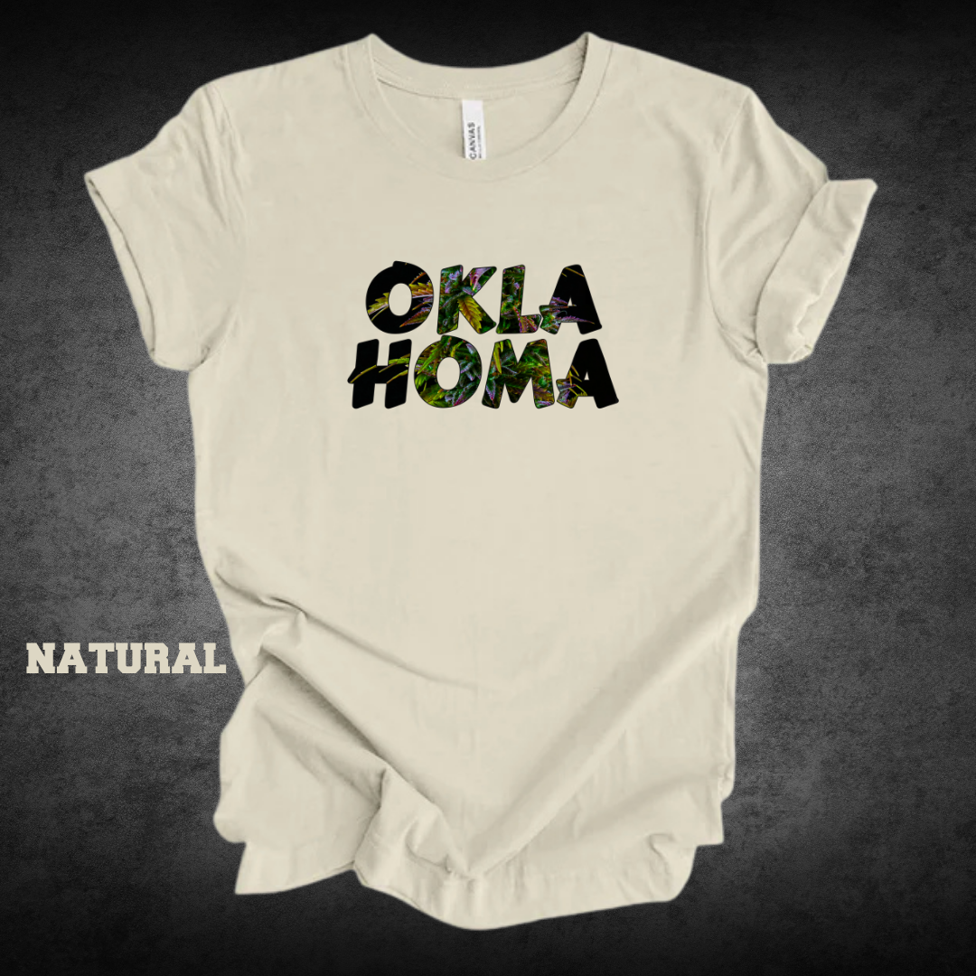 Oklahoma Cannabis Graphic Tee, Vintage Style T-Shirt, Retro Unisex Shirt, Perfect Gift for Oklahoma Lovers, Casual Wear for All Occasions