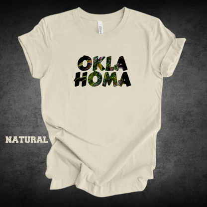 Oklahoma Cannabis Graphic Tee, Vintage Style T-Shirt, Retro Unisex Shirt, Perfect Gift for Oklahoma Lovers, Casual Wear for All Occasions