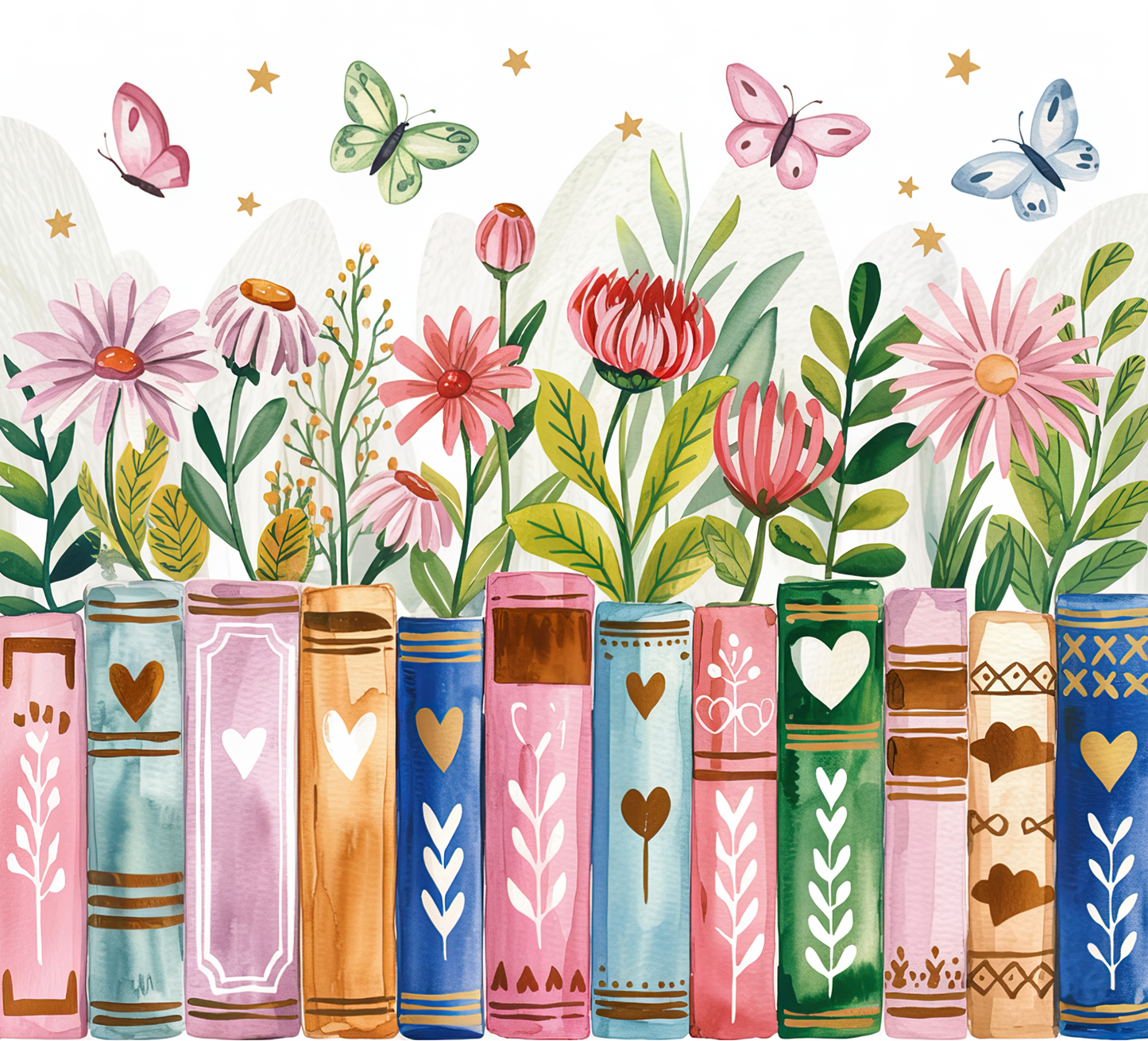 Floral Book-Style 20oz Stainless Steel Tumbler with Lid and Straw
