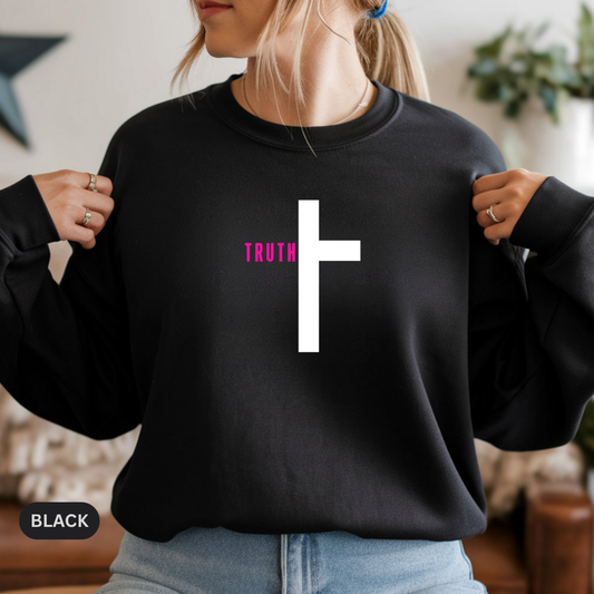Faith & Truth Crewneck Sweatshirt - Inspirational Gift for Believers, Cozy Casual Wear, Church Events, Religious Apparel, Modern Faith [...]