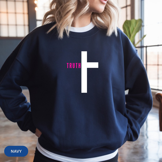 Faith & Truth Crewneck Sweatshirt - Inspirational Gift for Believers, Cozy Casual Wear, Church Events, Religious Apparel, Modern Faith [...]