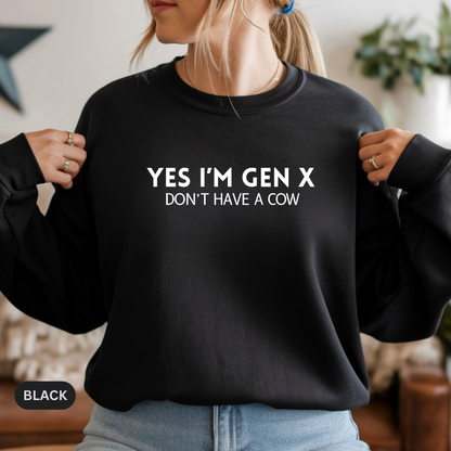 Gen X Crewneck Sweatshirt, Funny Sweatshirt, Gift for Gen X, Unisex Sweatshirt, Casualwear, Vintage Style