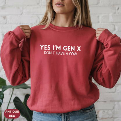Gen X Crewneck Sweatshirt, Funny Sweatshirt, Gift for Gen X, Unisex Sweatshirt, Casualwear, Vintage Style