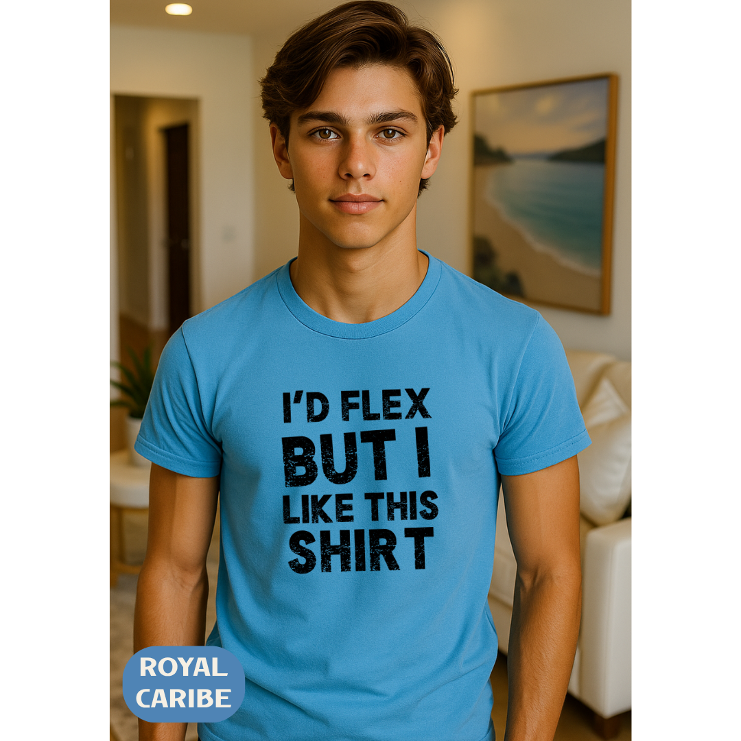 I'd Flex But I Like This Shirt Tee — Funny Casual Graphic T-Shirt