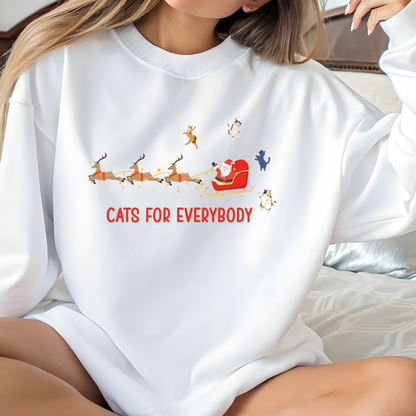 Cats For Everybody Crewneck Sweatshirt — Cute Cat