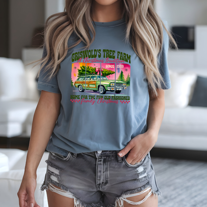 Griswold's Tree Farm T-Shirt — Vintage Family Christmas Truck Tee