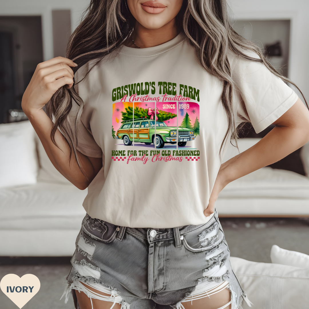 Griswold's Tree Farm T-Shirt — Vintage Family Christmas Truck Tee