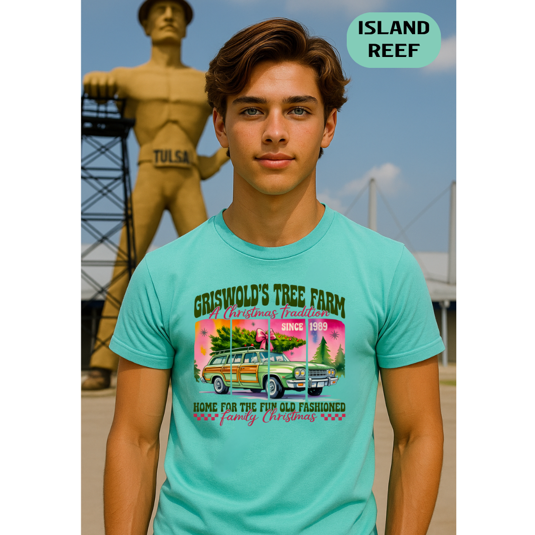 Griswold's Tree Farm T-Shirt — Vintage Family Christmas Truck Tee