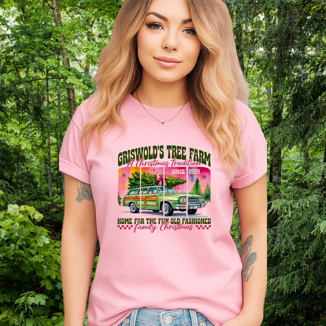 Griswold's Tree Farm T-Shirt — Vintage Family Christmas Truck Tee
