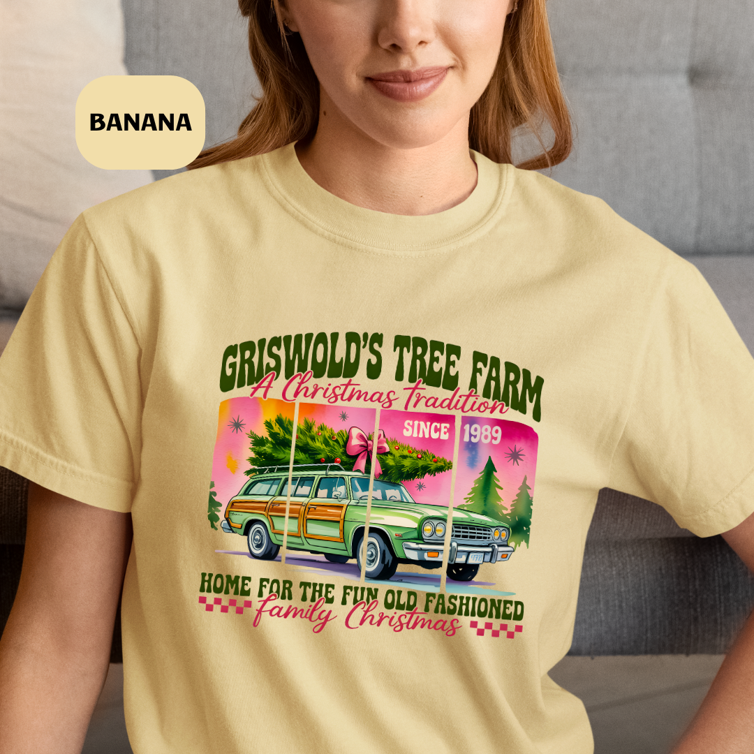 Griswold's Tree Farm T-Shirt — Vintage Family Christmas Truck Tee