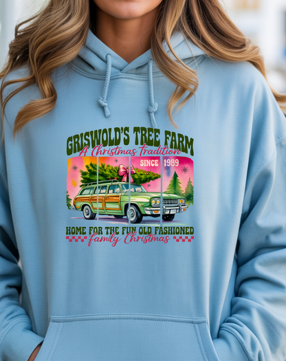 Griswold's Tree Farm Hoodie – Vintage Christmas Vacation Sweater