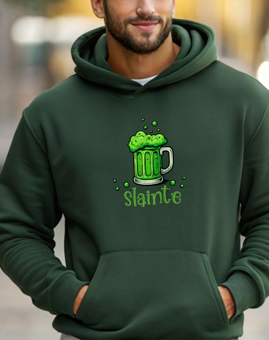 St. Patrick's Day 'Slainte' Green Beer Hoodie