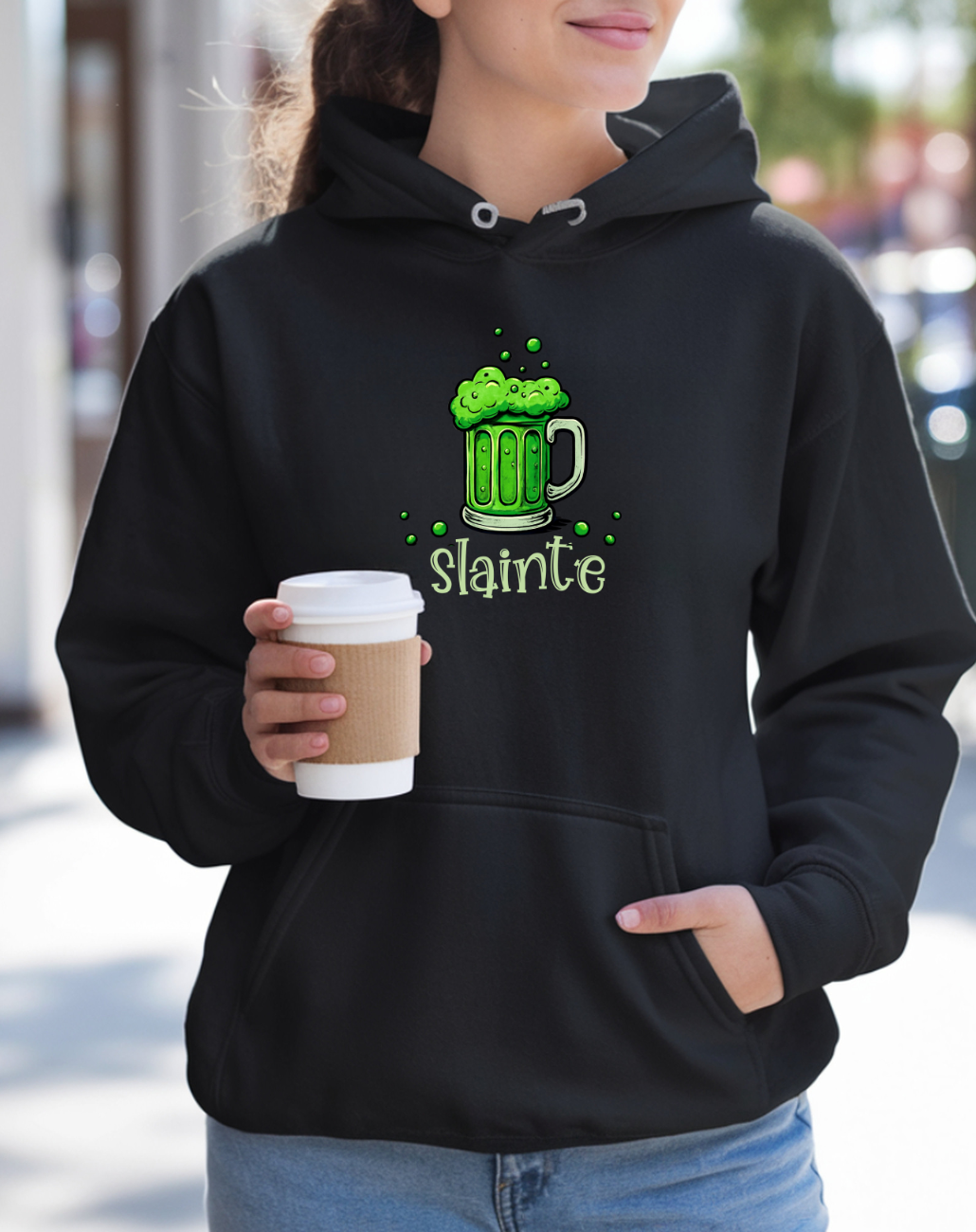 St. Patrick's Day 'Slainte' Green Beer Hoodie