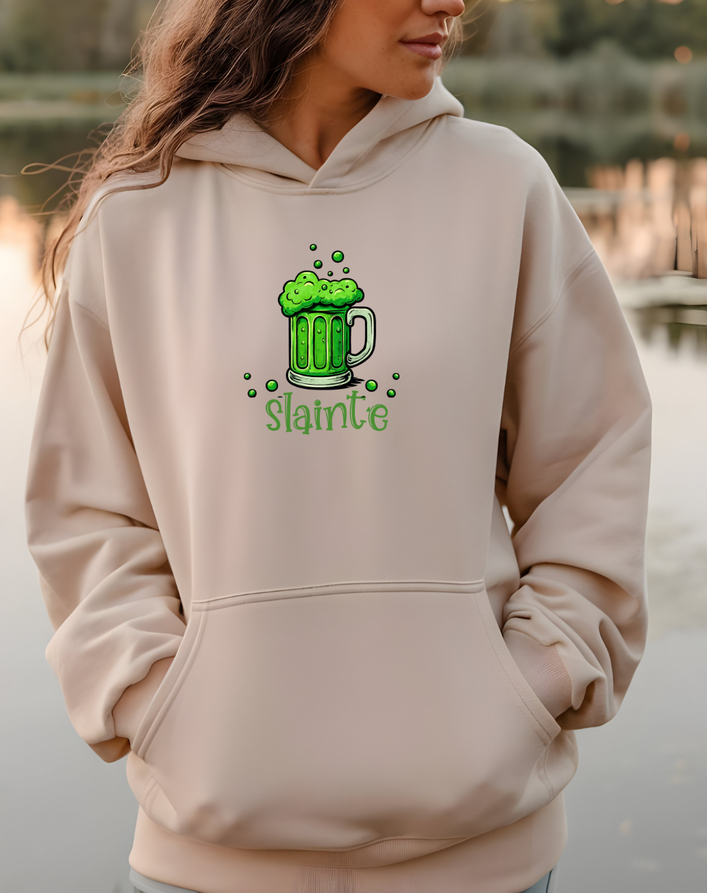 St. Patrick's Day 'Slainte' Green Beer Hoodie