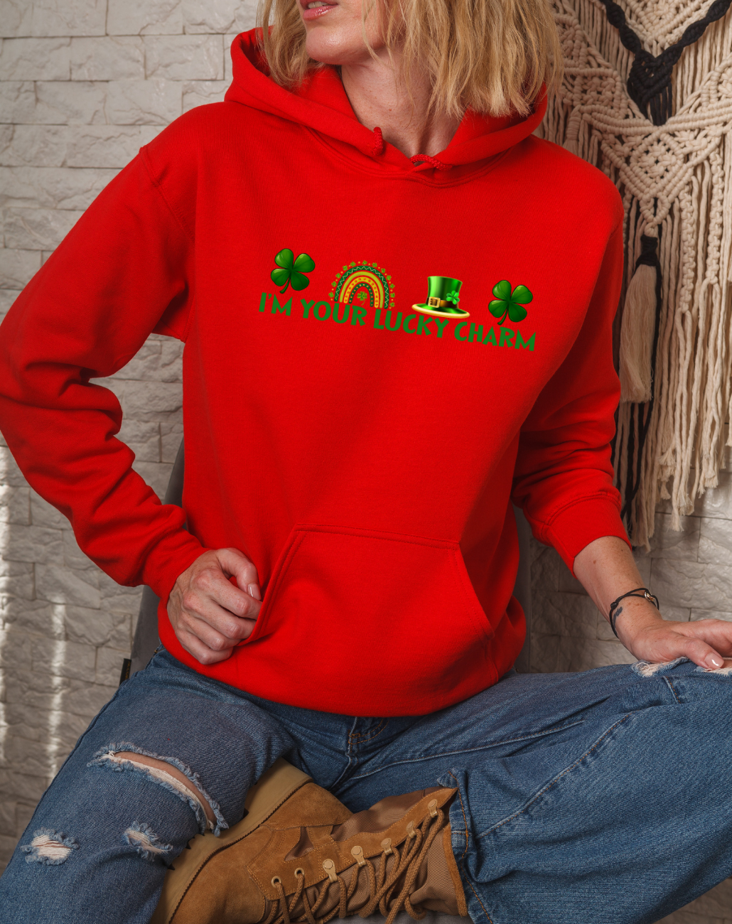 I'm Your Lucky Charm Hoodie St Patrick's Day Fleece Sweatshirt