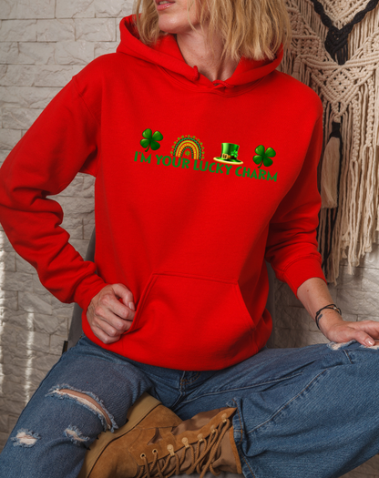 I'm Your Lucky Charm Hoodie St Patrick's Day Fleece Sweatshirt