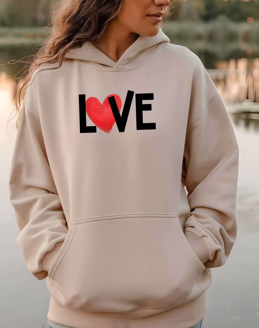 The LOVE Heart Hoodie Cozy Everyday Pullover