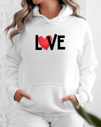 The LOVE Heart Hoodie Cozy Everyday Pullover