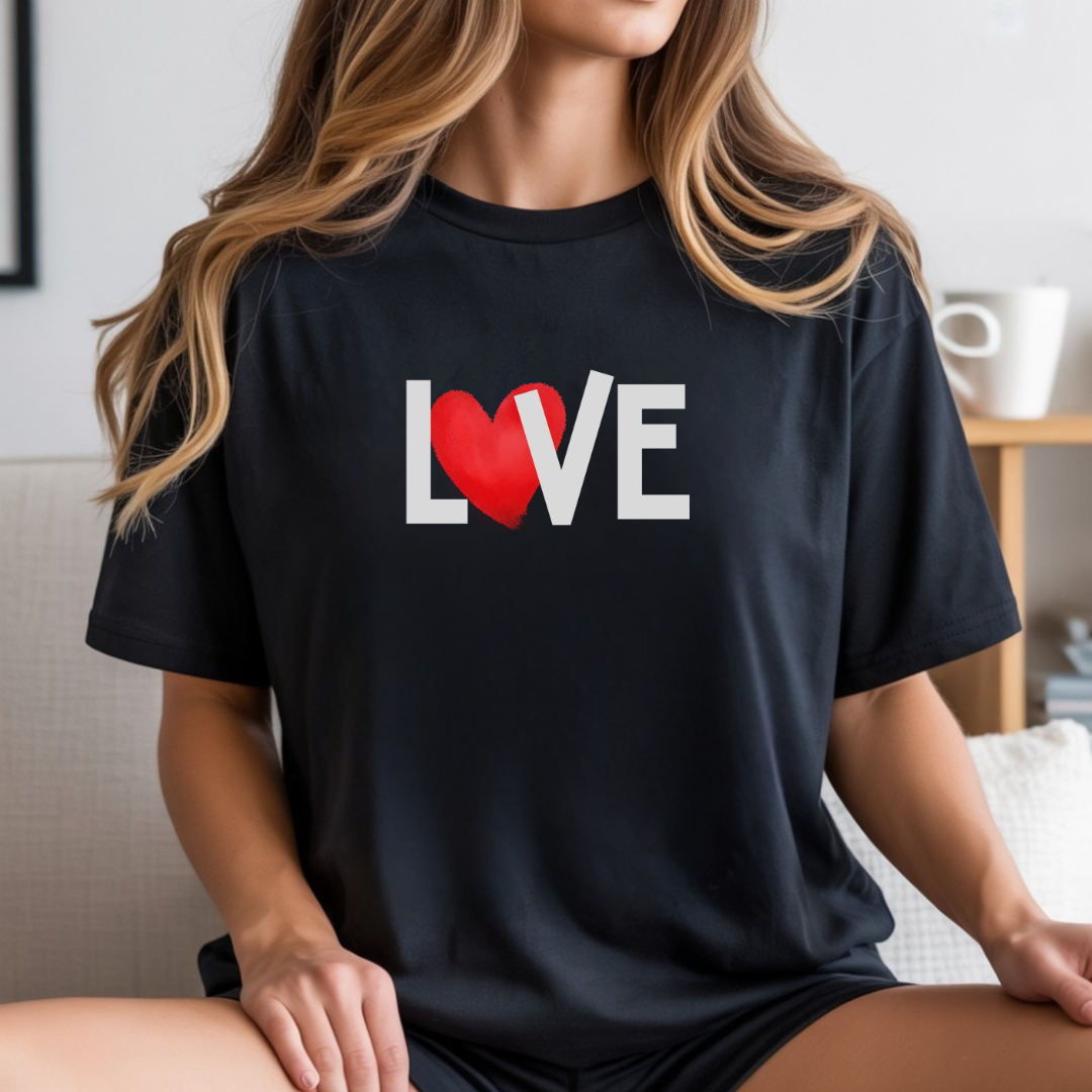 LOVE Heart Comfort Colors T-Shirt