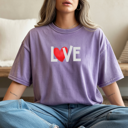 LOVE Heart Comfort Colors T-Shirt
