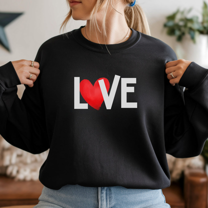 Love Heart Crewneck Sweatshirt