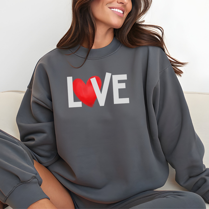 Love Heart Crewneck Sweatshirt