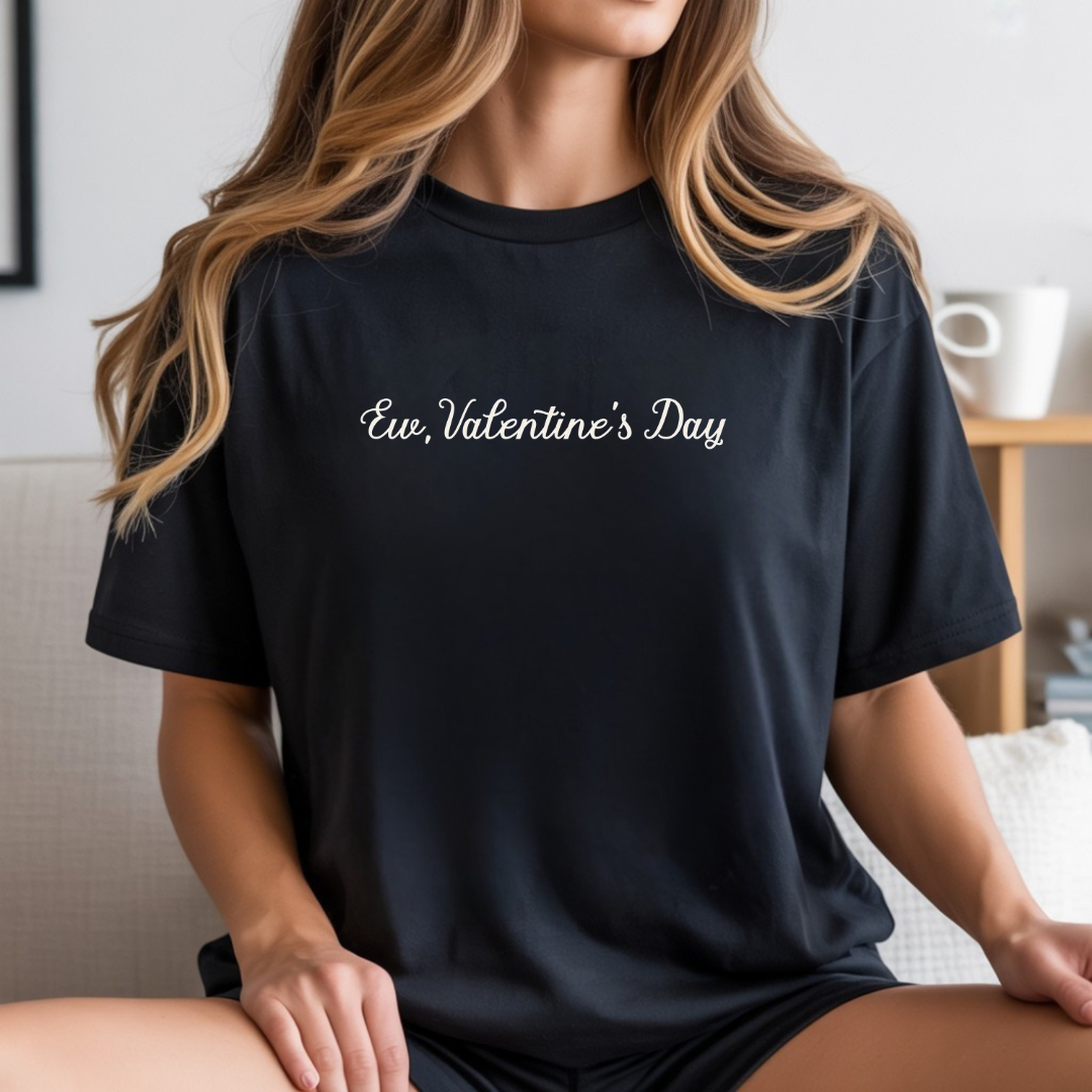 Ew, Valentine’s Day Gothic Script Valentine's Anti-Valentine Tee