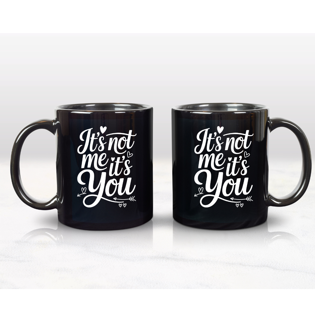 It’s Not Me, It’s You 15oz Black Ceramic Coffee Mug
