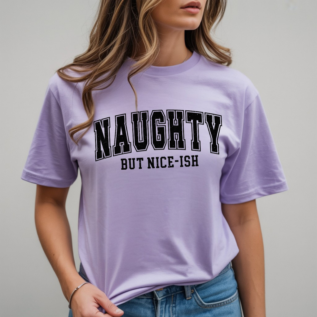 Naughty But Nice-ish T-Shirt — Vintage Graphic Tee