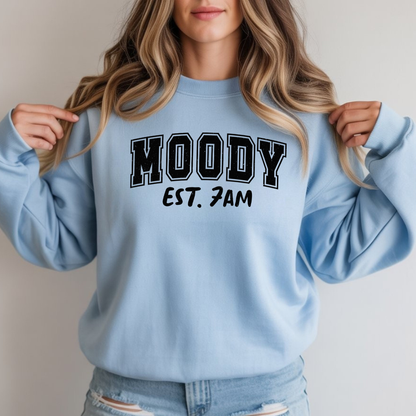 Moody Est. 7AM Crewneck Sweatshirt