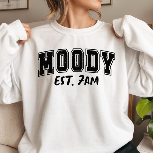 Moody Est. 7AM Crewneck Sweatshirt