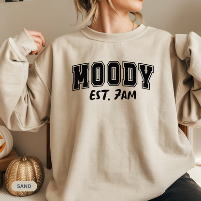 Moody Est. 7AM Crewneck Sweatshirt