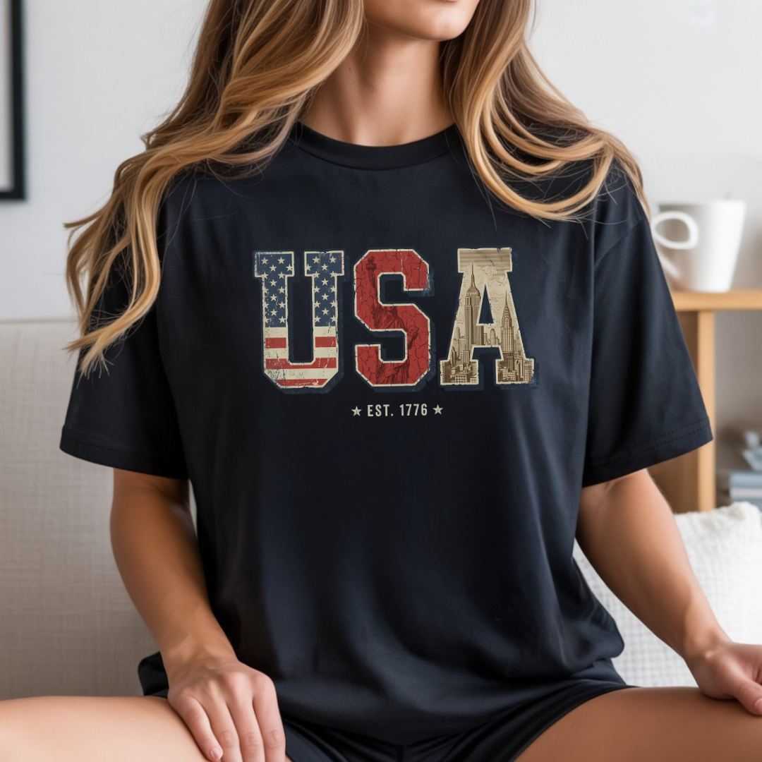 USA Retro Comfort Colors Tee