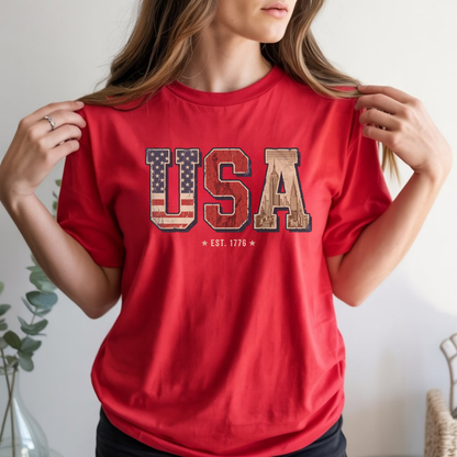 USA Retro Comfort Colors Tee