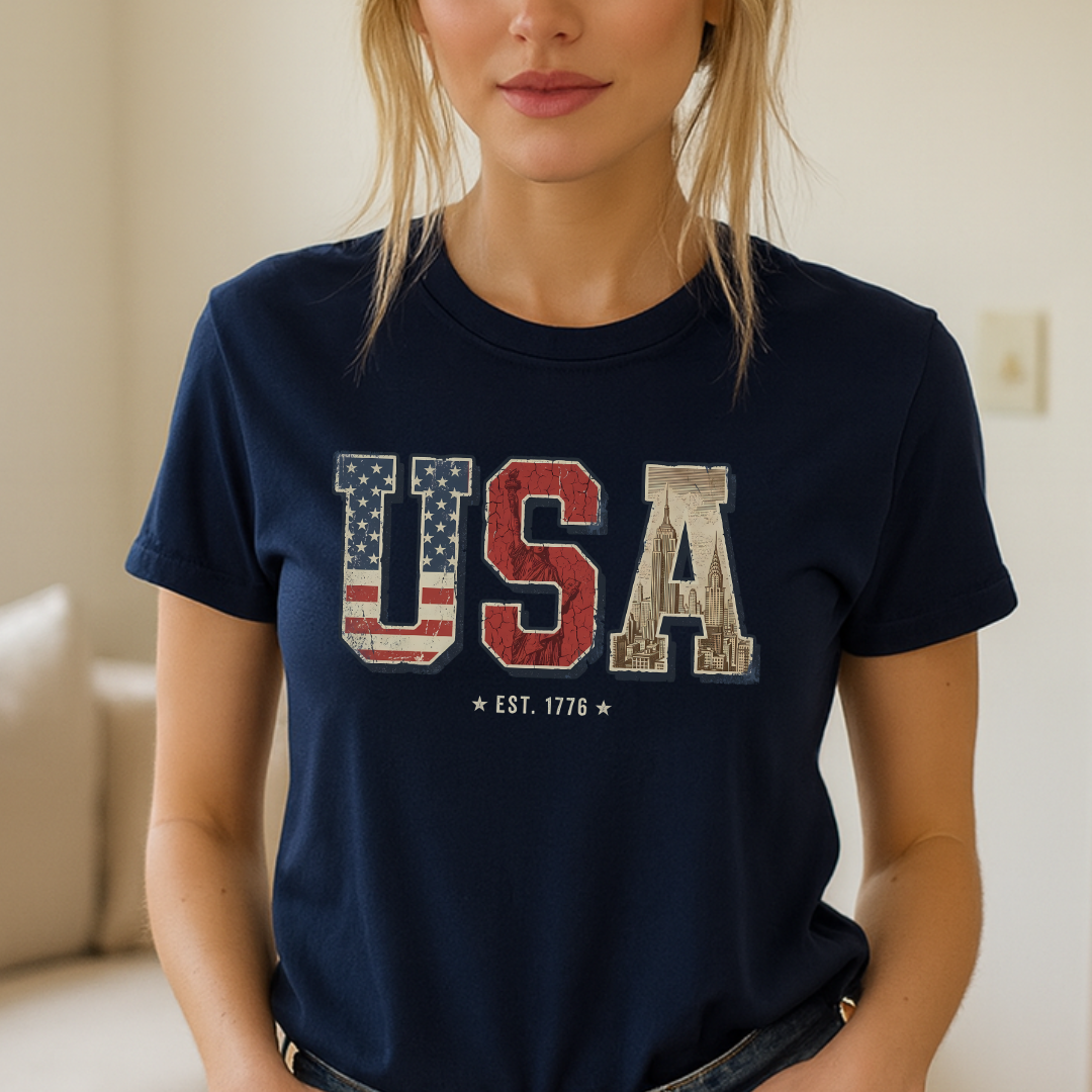 USA Retro Comfort Colors Tee