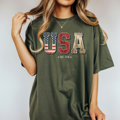 USA Retro Comfort Colors Tee