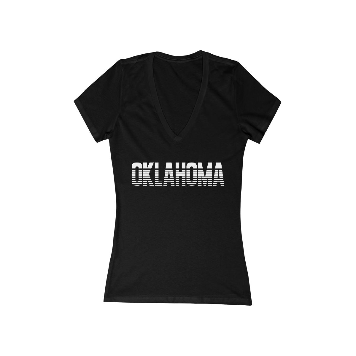Oklahoma Striped Retro V-Neck Tee