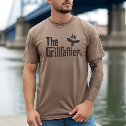 The Grillfather T-Shirt – Funny BBQ Dad Grillmaster Tee