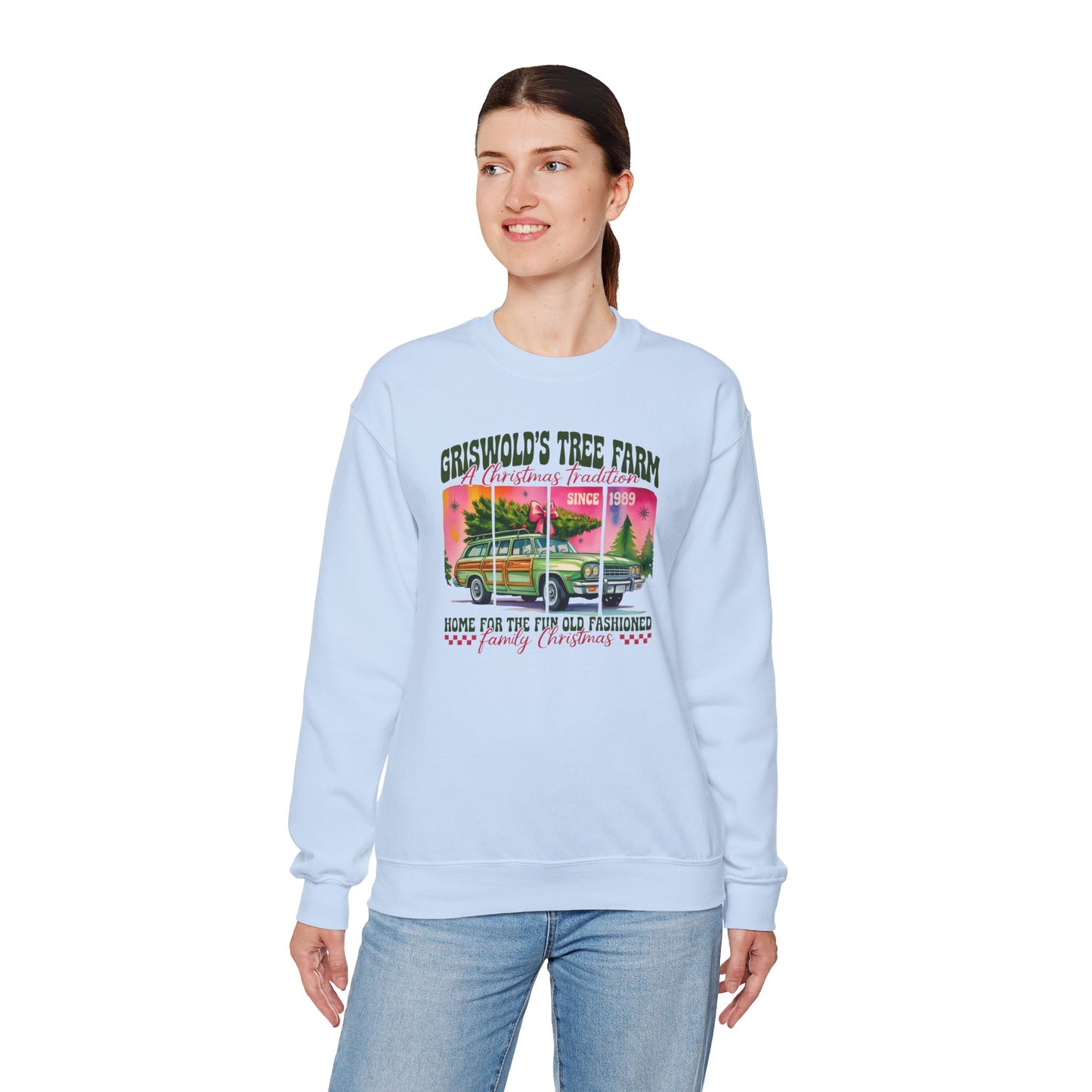 Christmas Tree Farm Sweatshirt — "Griswold's Tree Farm" Vintage Holiday Crewneck