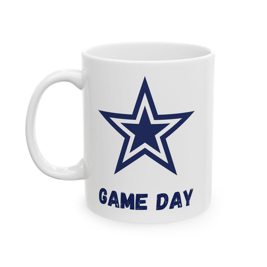 Dallas Cowboys Game Day Ceramic Mug Perfect for Sports Fans, Coffee Lovers, Gift for Birthdays, Tailgating, Home Decor