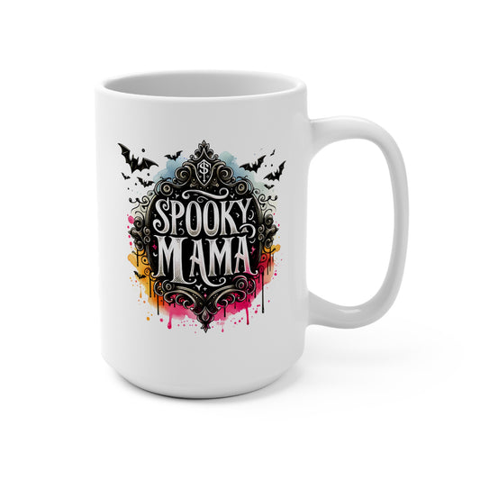 Spooky Mama Mug 15oz, Halloween Coffee Mug, Witch Gift, Unique Mug, Fun Halloween Decor, Gothic Drinkware