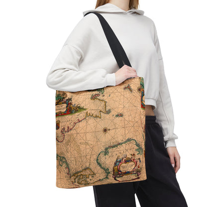 Vintage Nautical Sea Chart Pascaerte Van De Noordzee Tote Bag