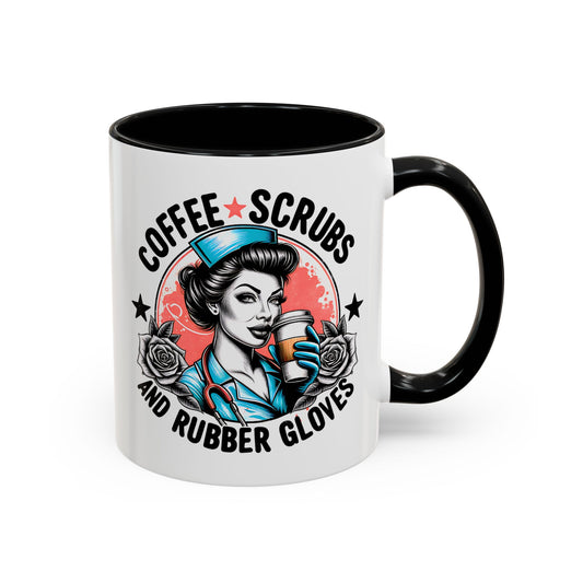 Coffee Lover's Accent Mug: Perfect for Nurses, Gifts for Healthcare Workers, Funny Medical Gifts, Kitchen Decor, Unique Coffee Mugs